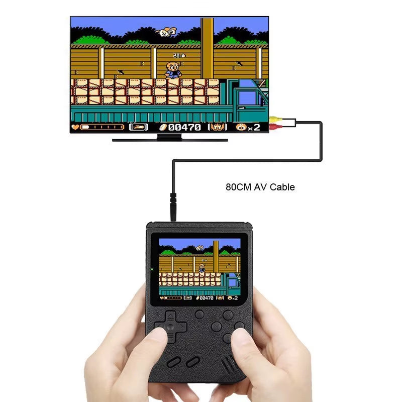 Handheld Game Console Built-In 400 Retro Games with Portable Case 3.0 LCD Screen Video Game Player AV Output Kids Christmas Gift
