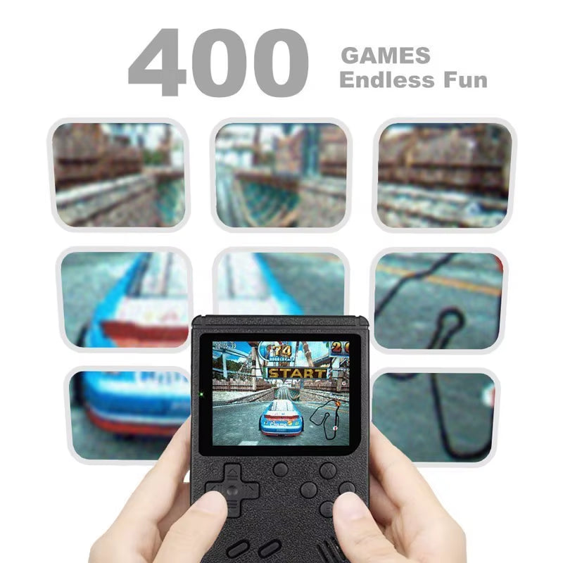 Handheld Game Console Built-In 400 Retro Games with Portable Case 3.0 LCD Screen Video Game Player AV Output Kids Christmas Gift