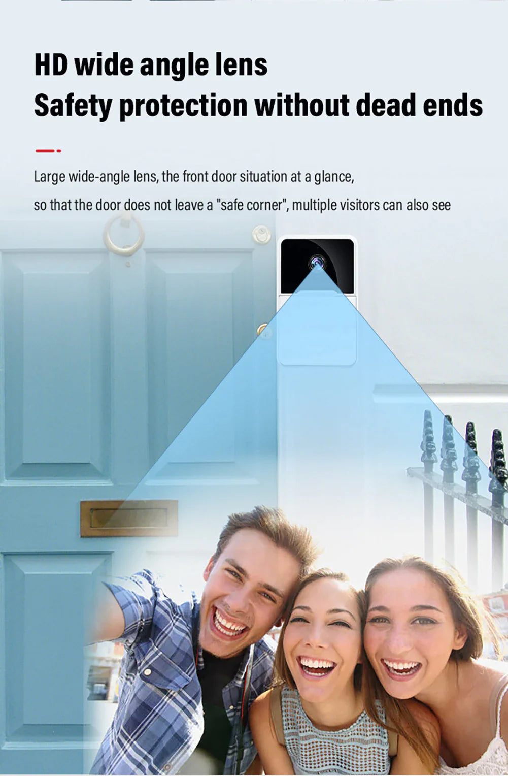Wireless Video Security Smart Doorbell Intercom - Wifi Camera Door Bell Chime Ring