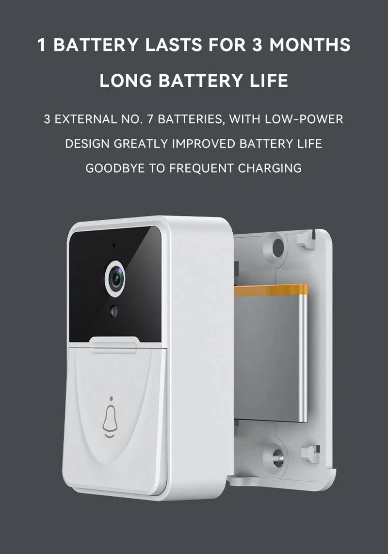 Wireless Video Security Smart Doorbell Intercom - Wifi Camera Door Bell Chime Ring